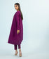 Women's Winter Unstitched Embroidered Dobby Purple 2 Piece Suit